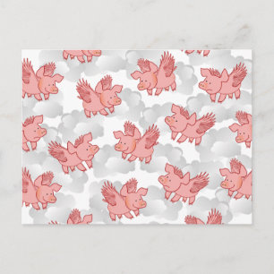 Cartão postal de Suínos Voadores