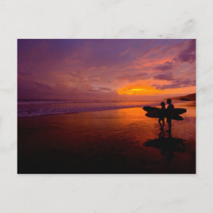 cartão postal de surfe