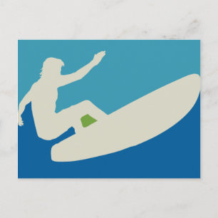 Cartão postal de surfista