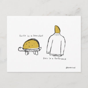 cartão postal de taco