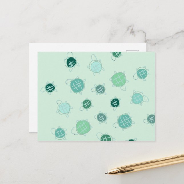 cartão postal de tartaruga (Frente/Verso In Situ)