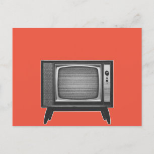 Cartão Postal de Televisão Retro Pop Art