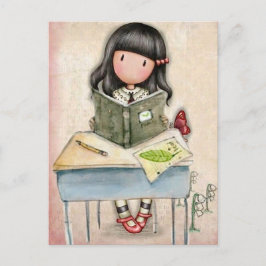 Cartão postal de tempo de estudo da Gorjuss Girl