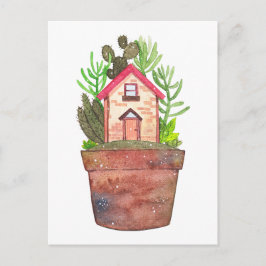 Cartão Postal de Terrário de Planta Caseira Capric