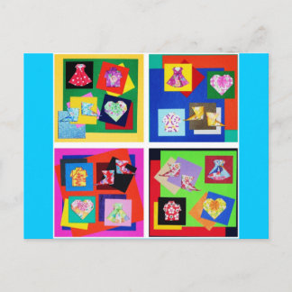 Cartão postal de texto original vívido