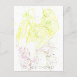 Cartão postal de tinta mágica