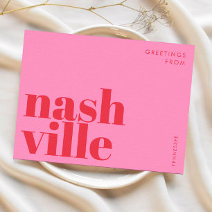 Cartão postal de tipografia de Nashville Tennessee