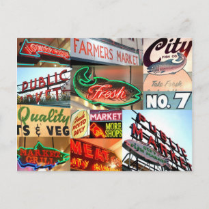 Cartão postal de Tipografia do Mercado Público de