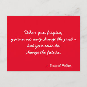 Cartão postal de tipografia inspirado no perdão