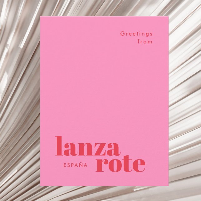 Cartão postal de tipografia moderna de Lanzarote E (Criador carregado)