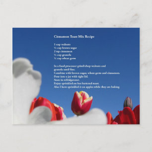 Cartão postal de torradas com canela