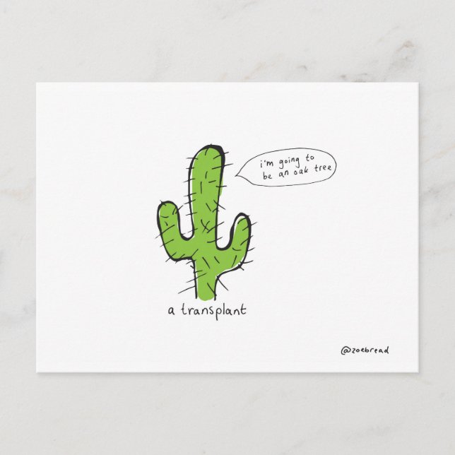 cartão postal de transplante (Frente)