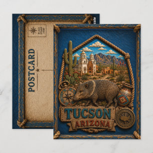 Cartão Postal de Tucson Arizona Viagem Vintage