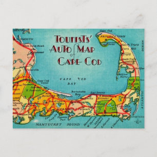 Cartão postal de turistas de Cape Cod