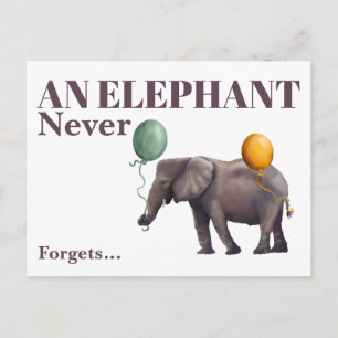 Cartão postal de Um Elefante Nunca Esquece