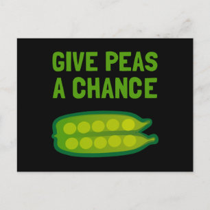 Cartão Postal Dê Uma Chance Ao Peas