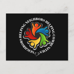 Cartão postal de unidade de Trabalho em equipe da