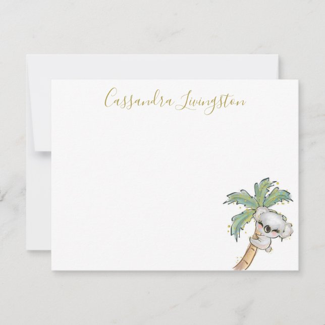 Cartão Postal de Urso Coala Fofo (Frente)