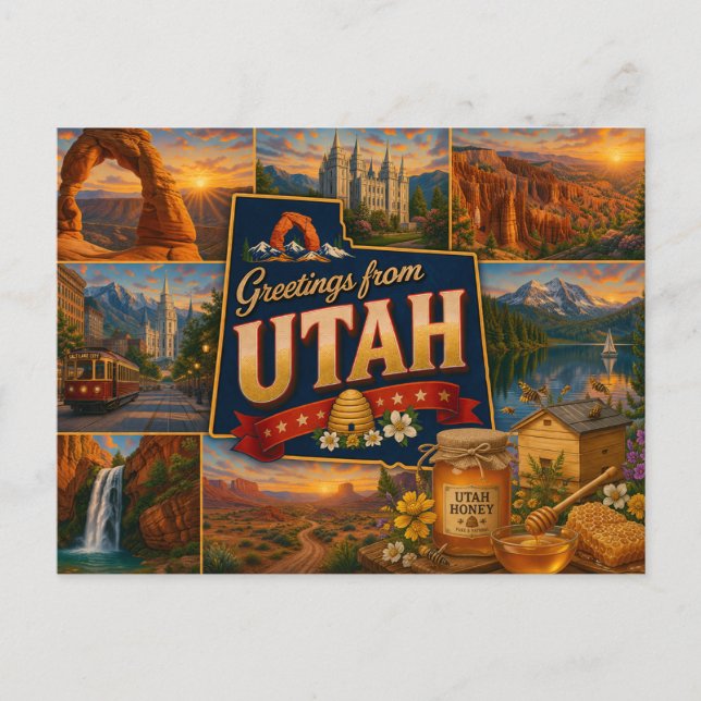 Cartão Postal de Utah (Frente)