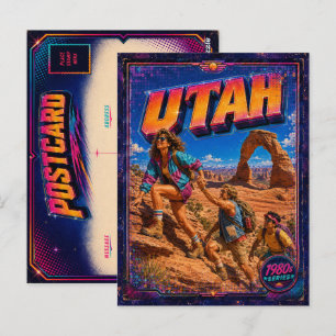 Cartão postal de Utah dos anos 80 Retro