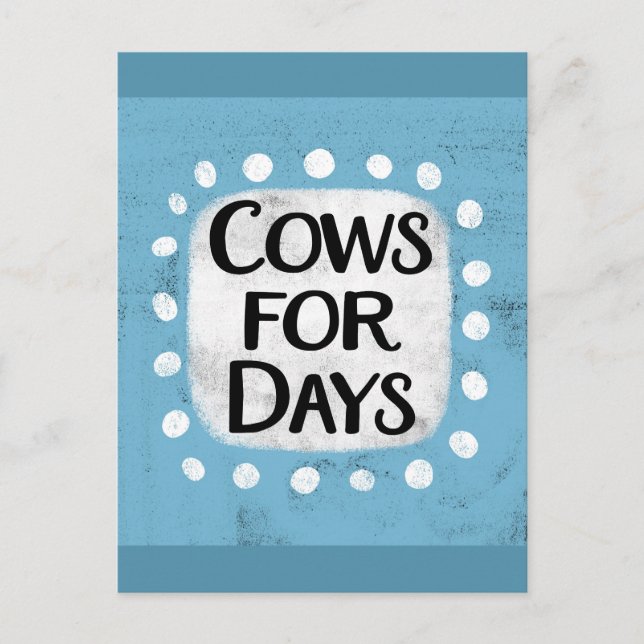 Cartão postal de Vacas Para Dias (Frente)