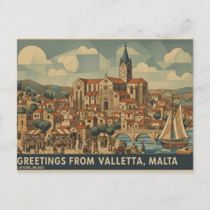 Cartão postal de Valeta Malta