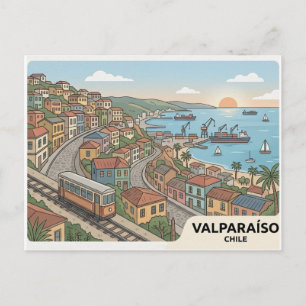cartão postal de Valparaíso