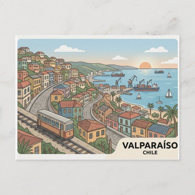 cartão postal de Valparaíso (Frente)