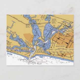 Cartão postal de Veneza, náutico da Flórida