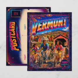 Cartão postal de Vermont dos anos 80 Retro