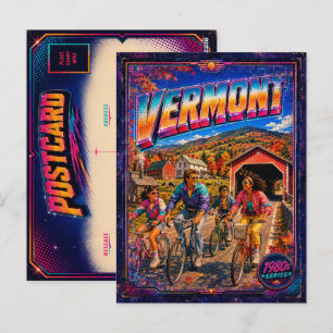 Cartão postal de Vermont dos anos 80 Retro