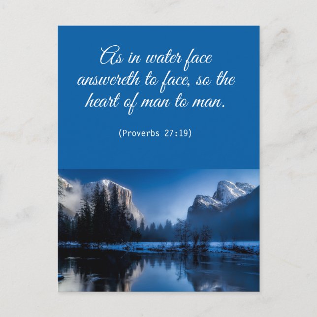 Cartão postal de versículo da Bíblia espiritual el (Frente)