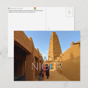 Cartão postal de viagem Agadez, Níger