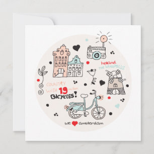 Cartão postal de viagem Amsterdam Holanda