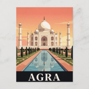 Cartão Postal de Viagem Antigo   AGRA