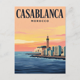 Cartão Postal de Viagem Antigo | Casablanca, Marro