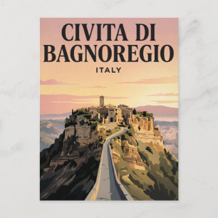 Cartão Postal de Viagem Antigo Civita di Bagnore