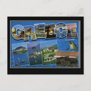 Cartão Postal de Viagem Antigo da Grécia Olá da Gr