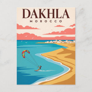 Cartão Postal de Viagem Antigo Dakhla Marrocos