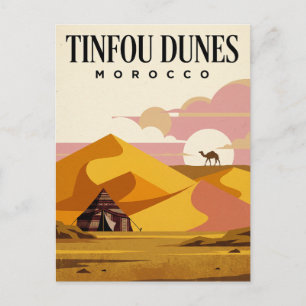 Cartão Postal de Viagem Antigo Dunas de Tinfou M