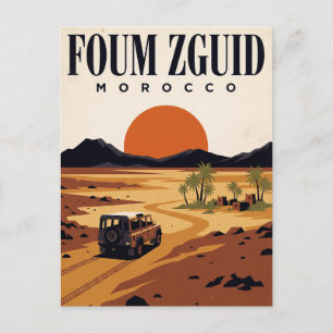 Cartão Postal de Viagem Antigo Foum Zguid Marroc