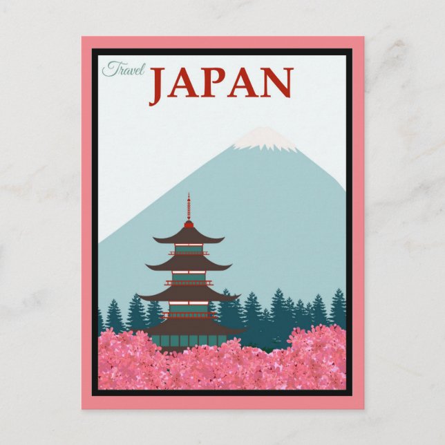Cartão Postal de Viagem Antigo JAPÃO (Frente)