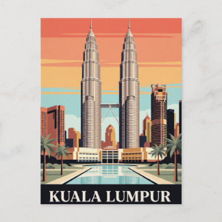Cartão Postal de Viagem Antigo | Kuala Lumpur