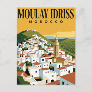 Cartão Postal de Viagem Antigo Moulay Idriss Mar