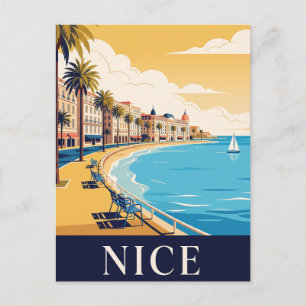 Cartão Postal de Viagem Antigo Nice