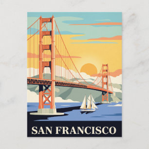 Cartão Postal de Viagem Antigo SAN FRANCISCO