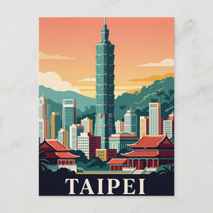 Cartão Postal de Viagem Antigo   TAIPEI