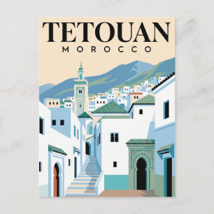 Cartão Postal de Viagem Antigo Tetuão Marrocos
