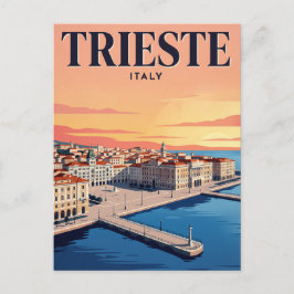 Cartão Postal de Viagem Antigo | Trieste, Itália