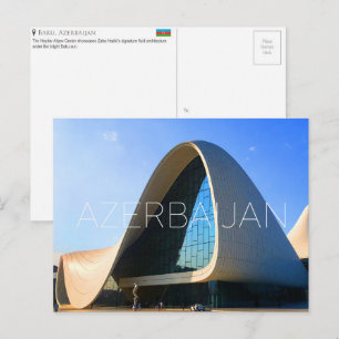 Cartão postal de viagem Baku, Azerbaijão